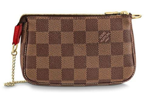 louis vuitton mini pochette accessoires damier ebene|louis vuitton damier ebene wristlet.